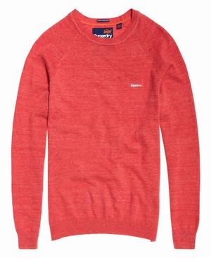 Superdry Orange Label Cotton Crew Neck Férfi Ugró Piros | WVTOY2158